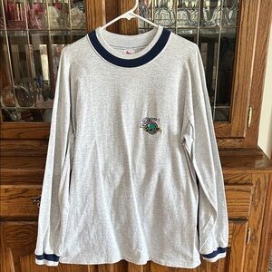 Eldora Speedway 25th World 100 Gray Long Sleeve Shirt with Embroidered Logo